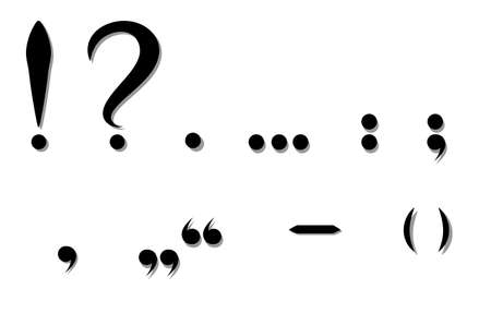 Black punctuation marks. Vector pictureのイラスト素材
