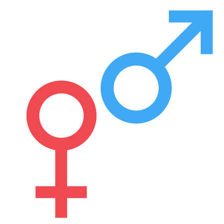 Sex symbol. Gender man and woman symbol. Male and female abstract symbol. Vectorのイラスト素材