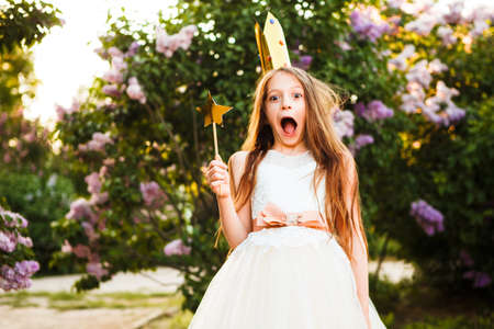 The princess is making faces.の写真素材