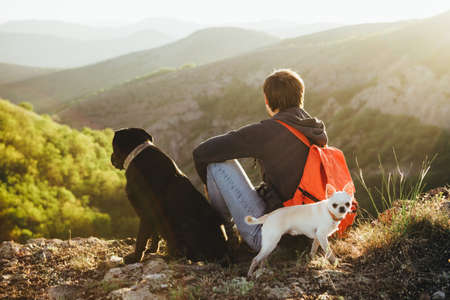 A man and a dog. The concept of the campaign.