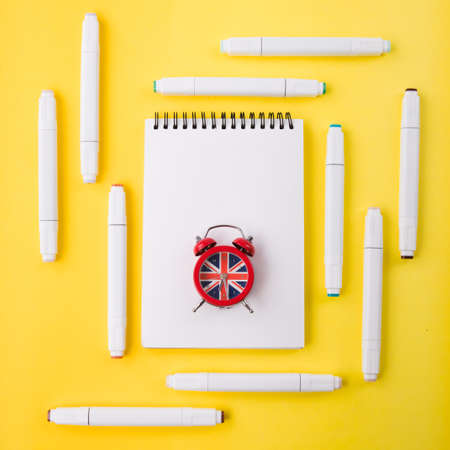 Conceptual composition on the topic of learning English. Place for text