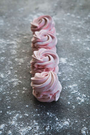 The recipe for home-made Russian marshmallows (Zephyr). Airy sweets at home.の写真素材