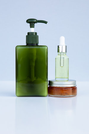 Blank Cosmetic Container for Cream, Powder or Gel, scrub, massage candles.の写真素材