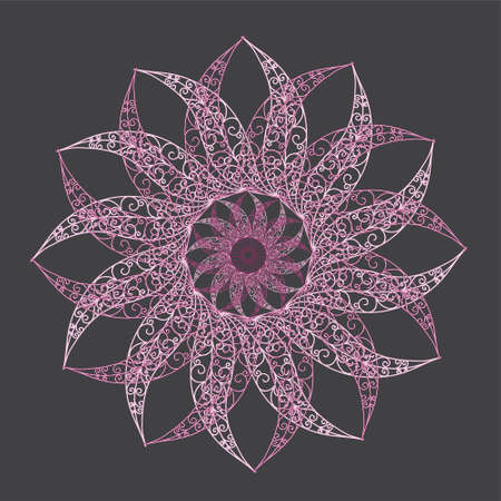 Ornamental round lace, circle ornament のイラスト素材