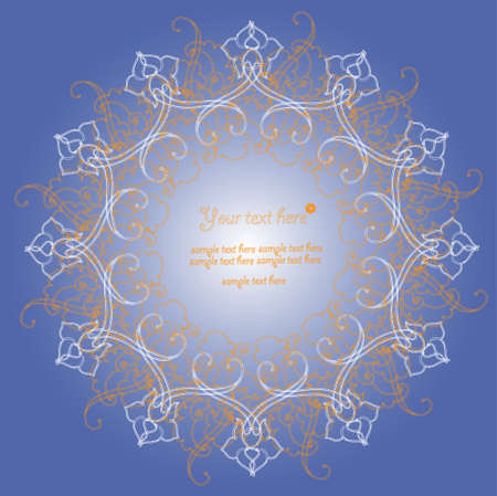 Ornamental round lace, circle ornament のイラスト素材