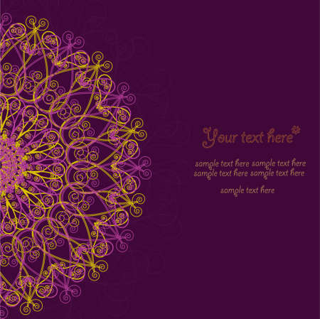 Vintage invitation card  Template frame design for card のイラスト素材