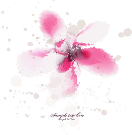 Watercolor flowerのイラスト素材