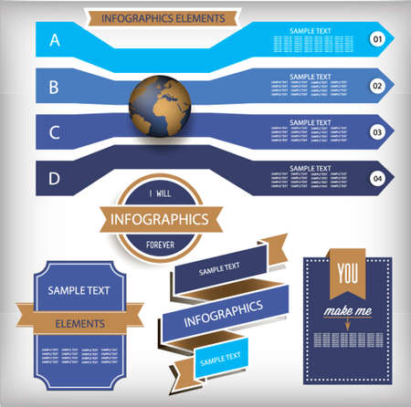 World Map and Information Graphics. Vector illustrationのイラスト素材