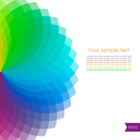 Abstract background with spectrum wheels ith place for you textのイラスト素材
