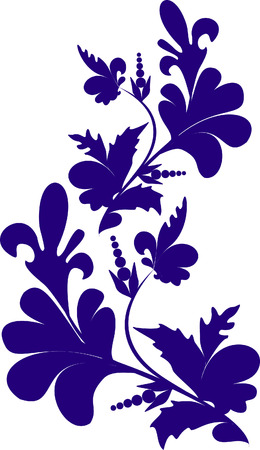 floral silhouetteのイラスト素材