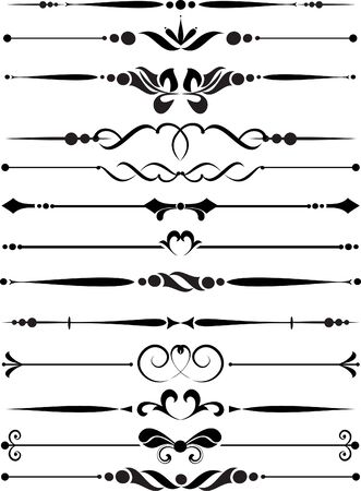 set of design elements in vintage style vectorized のイラスト素材