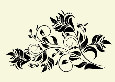decorative branch vectorizedのイラスト素材