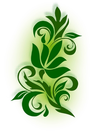 decorative branch with shadowのイラスト素材