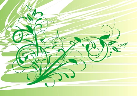 floral background with decorative branch のイラスト素材