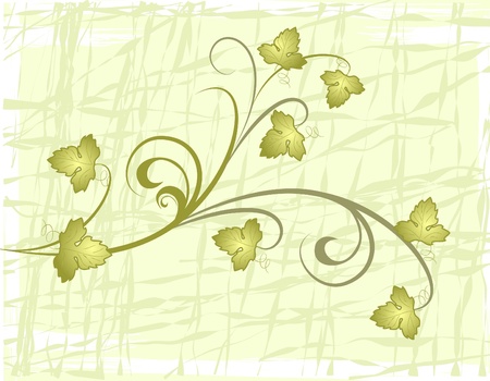 floral background with decorative branchのイラスト素材