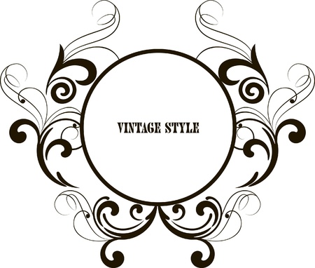 decorative oval frame for design in vintage styledのイラスト素材