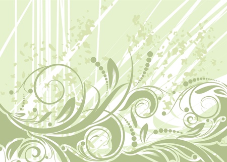 Floral background with decorative branch のイラスト素材
