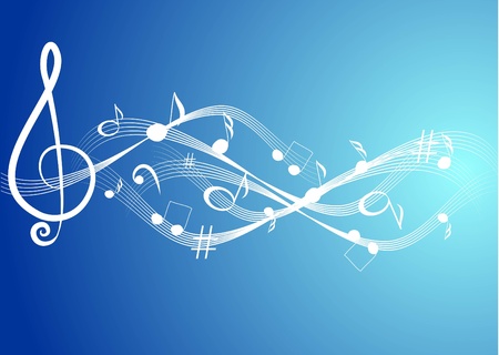 Music theme background with musical note Illustration のイラスト素材