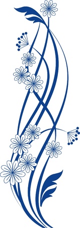 Floral pattern with decorative branch のイラスト素材