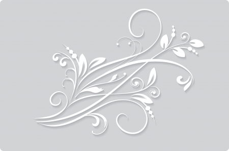 Paper branch on a gray backgroundのイラスト素材