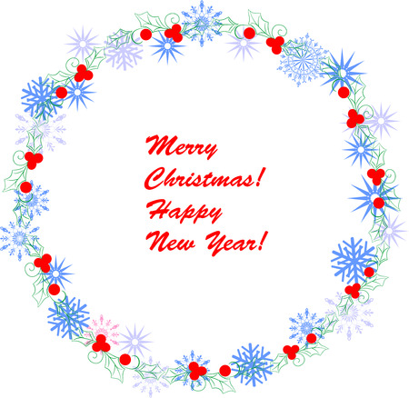 Christmas wreath vectorizedのイラスト素材