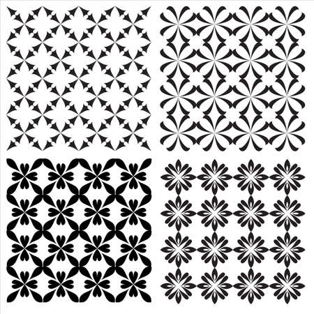 Seamless patterns with abstract decorative ornament  のイラスト素材