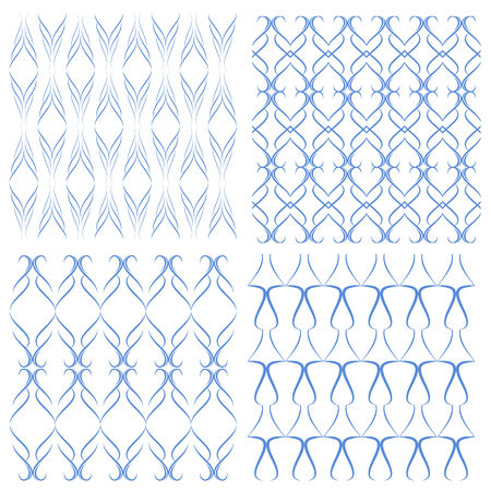 Seamless patterns with abstract decorative ornament のイラスト素材