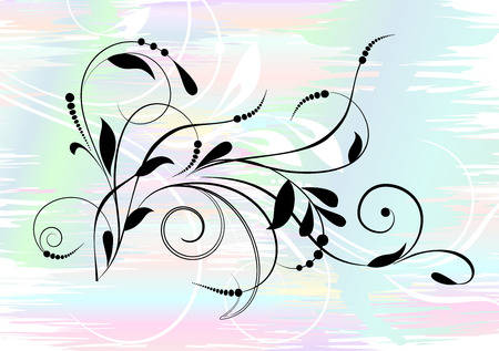 Floral background with decorative branchのイラスト素材