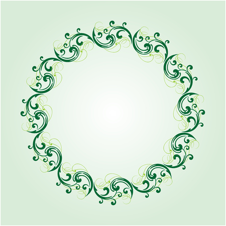 Abstract  circle floral ornamental border. Vector  illustration.のイラスト素材