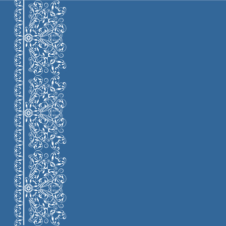 Vector floral border in victorian style. Ornate element for design.のイラスト素材