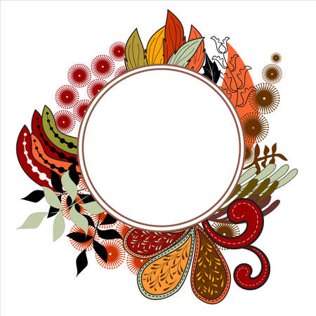 Hand-drawn  doodle frame. Abstract background. Vector illustration.のイラスト素材