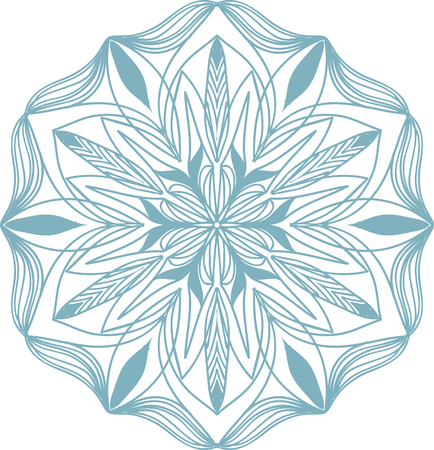 Hand drawn background. Mandala. Geometric circle element.のイラスト素材