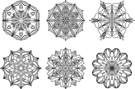 Set of doodle vector elements on white backgroundのイラスト素材