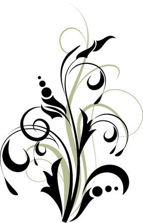 Illustrazione per Floral background with decorative branch. Vector illustration. - Immagini Royalty Free