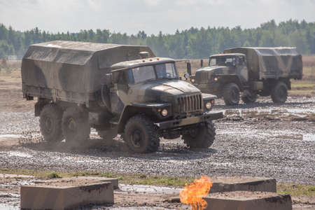 Zhukovsky, Russia - 16 August 2014, tank show in Zhukovskyのeditorial素材