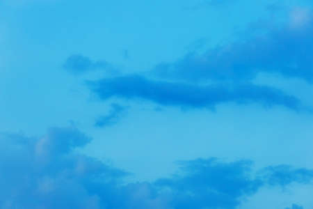 Clouds on the evening sky, summer. Differen shapes.