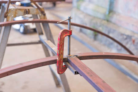 C-Clamp, workpieces C-shaped can be used for both wood and steel. C steel clamps
