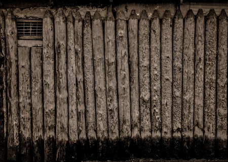 Fence of wooden barsの写真素材