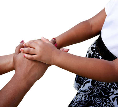 African-American family: mother and childの写真素材