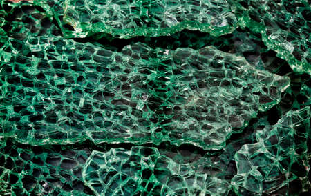 Shattered glass from a car window
