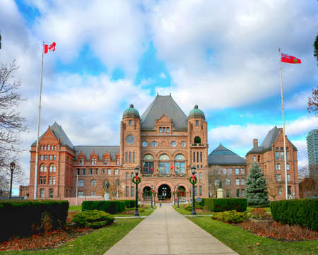 November 23, 2019. Toronto, Canada. Legislative Assembly of Ontario at Queens Park at Christmas time.のeditorial素材