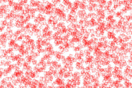white background with red squaresの写真素材