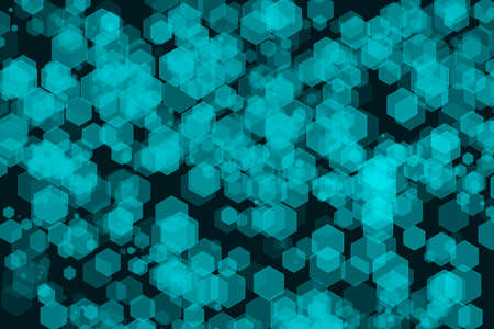abstract technology blue background with hexagons. hi tech conceptの写真素材