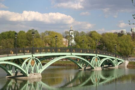 Bridge in Tsaritsino park, Moscow, Russiaの写真素材