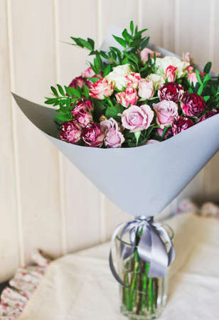 The bouquet of white and pinkの写真素材