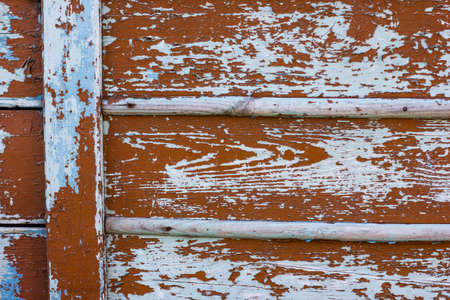 Old barn wood blue brown plank door draped texture background