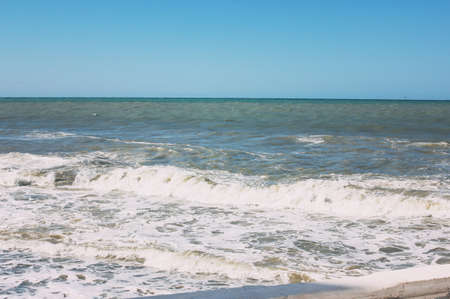 Black sea during storm, Sochi, Russia, the nature backgroundの写真素材