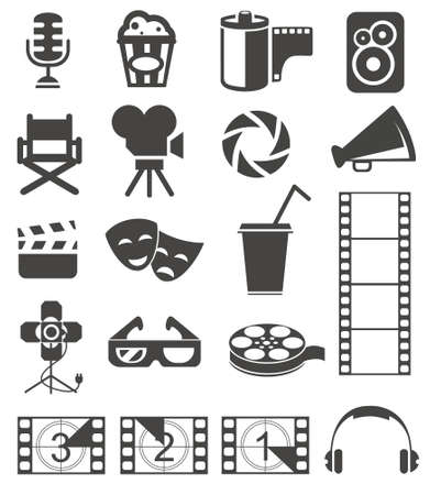 Set of media and film web icons のイラスト素材
