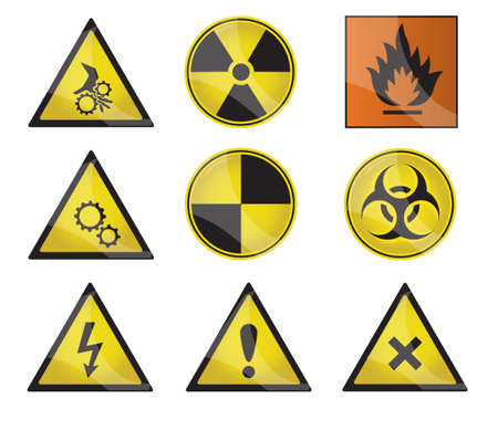 9 warning signs のイラスト素材