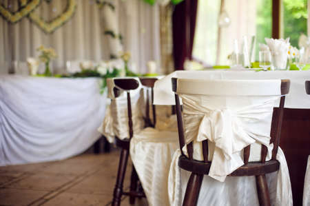 Catering service. Restaurant table with food. Huge amount of food on the table. Plates of food. Dinner time, lunch.の写真素材